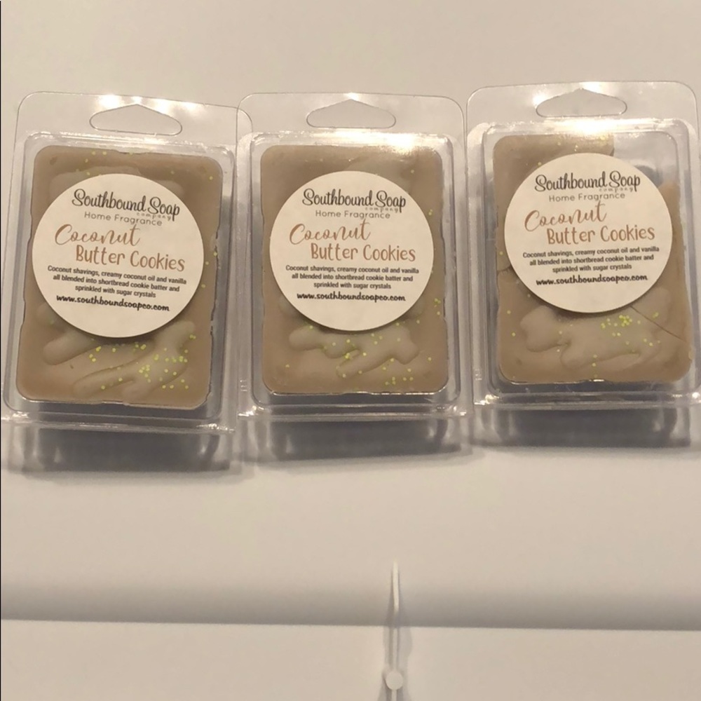 3 Coconut Butter Cookie Southbound Soap wax melts